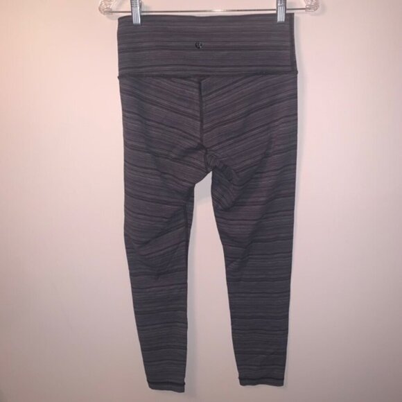 Lululemon High Times Pant *Luxtreme Cyber Stripe Deep Coal Black - Picture 3 of 7